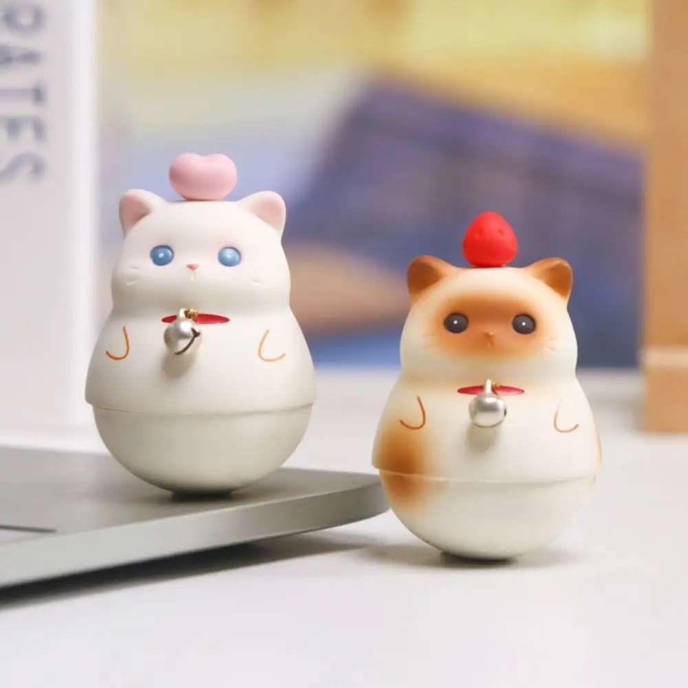 

Настольное украшение: качающаяся фигурка кошки, милая мультяшная кукла-кошка из смолы, пухлый мини-кот, украшение для автомобиля, подарки