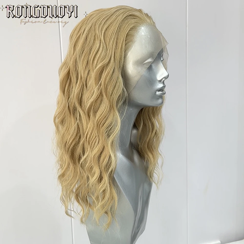 Mix 613 Blonde Wig Synthetic Hair Lace Short Natural Wave Wig Free Part Frontal Lace Wigs For Women Ready To Wear Cosplay Wigs