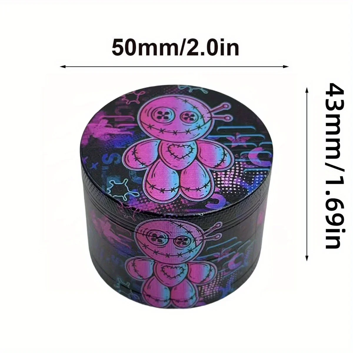 Moedor de Ervas Banette 2/2.5 polegadas, 4 Camadas, Manual, para Especiarias, Pimenta, Sal, Moedor de Tabaco, Ferramenta para Fumar