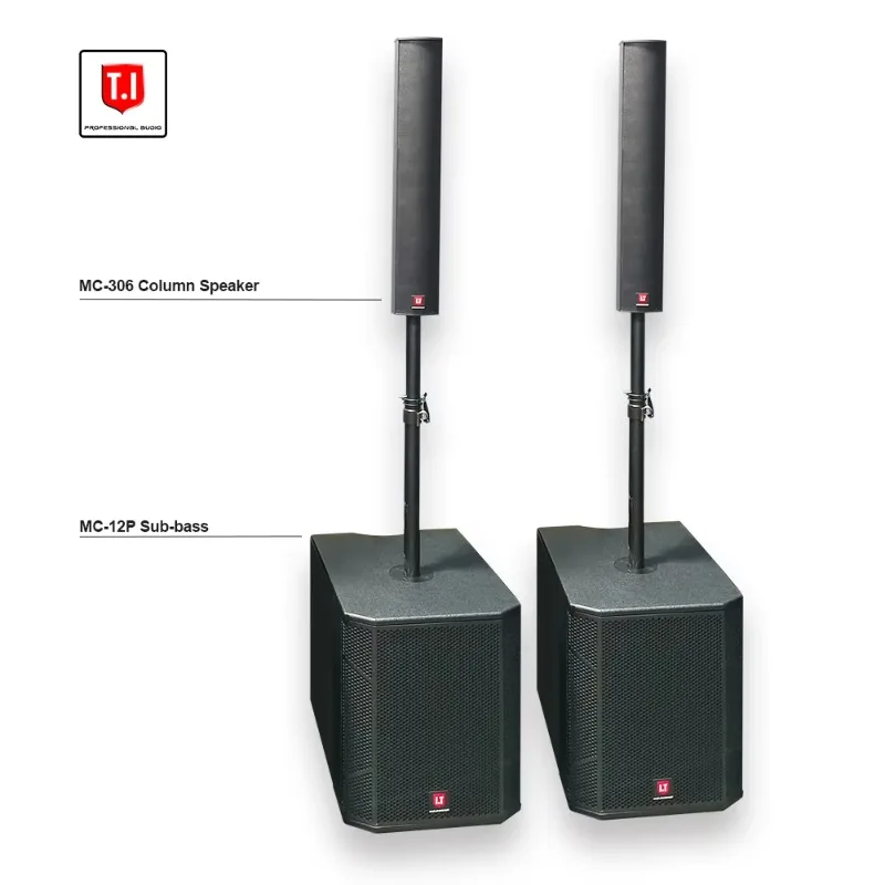 Dual 6 Inch Active Line Array Speaker Outdoor Professional Audio System for Stage Show