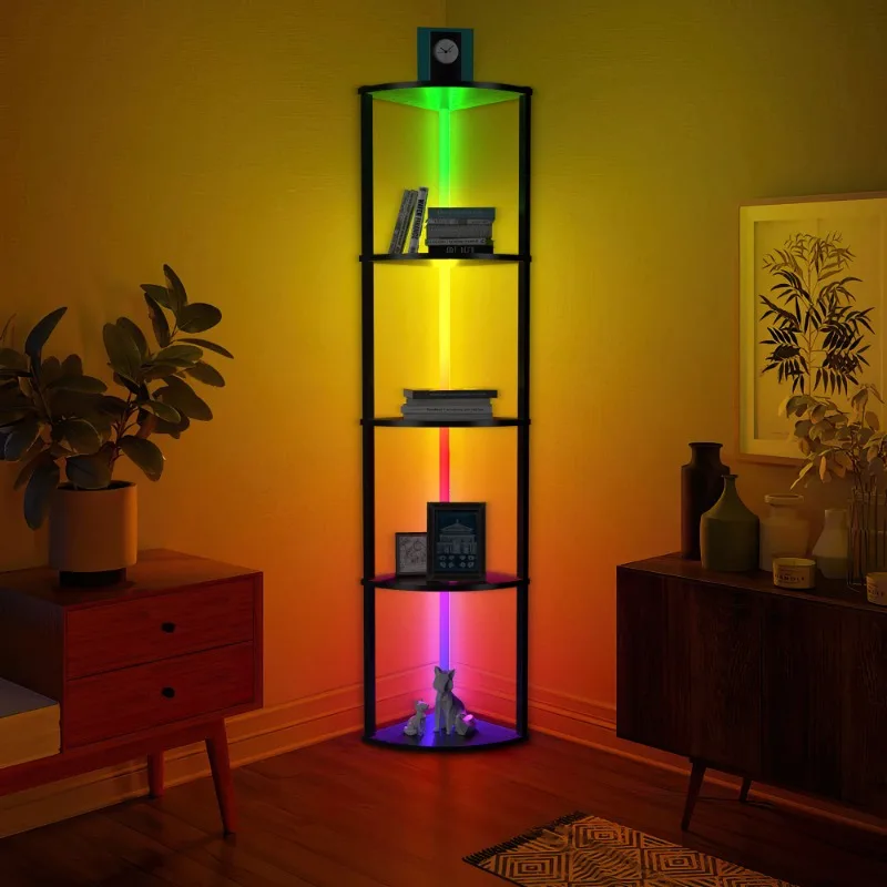 

EP LIGHT Угловая полка, книжная полка со светодиодом RGB