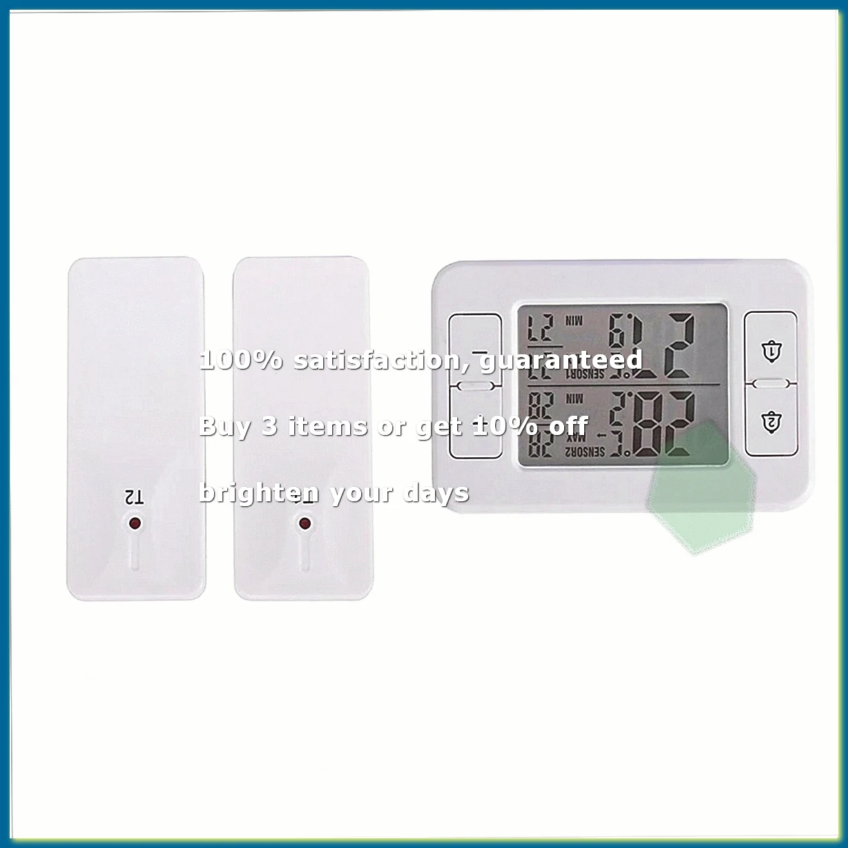 Wireless Transmission Thermometer LCD Digital Alarm Refrigerator Freezer Electronic Temperature Sensor Indoor Outdoor