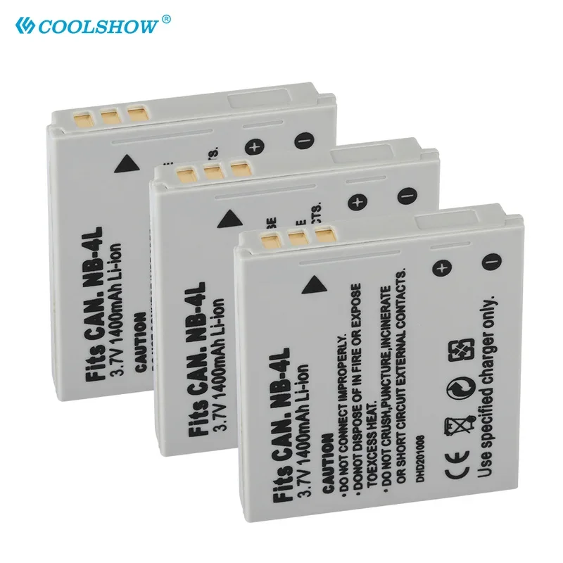 NB-4L NB4L 1400mah بطارية لكانون IXUS 30 40 50 55 60 65 80 100 110 115 120 130 IS 117 220 225 230 255 NB 4L بطاريات شاحن