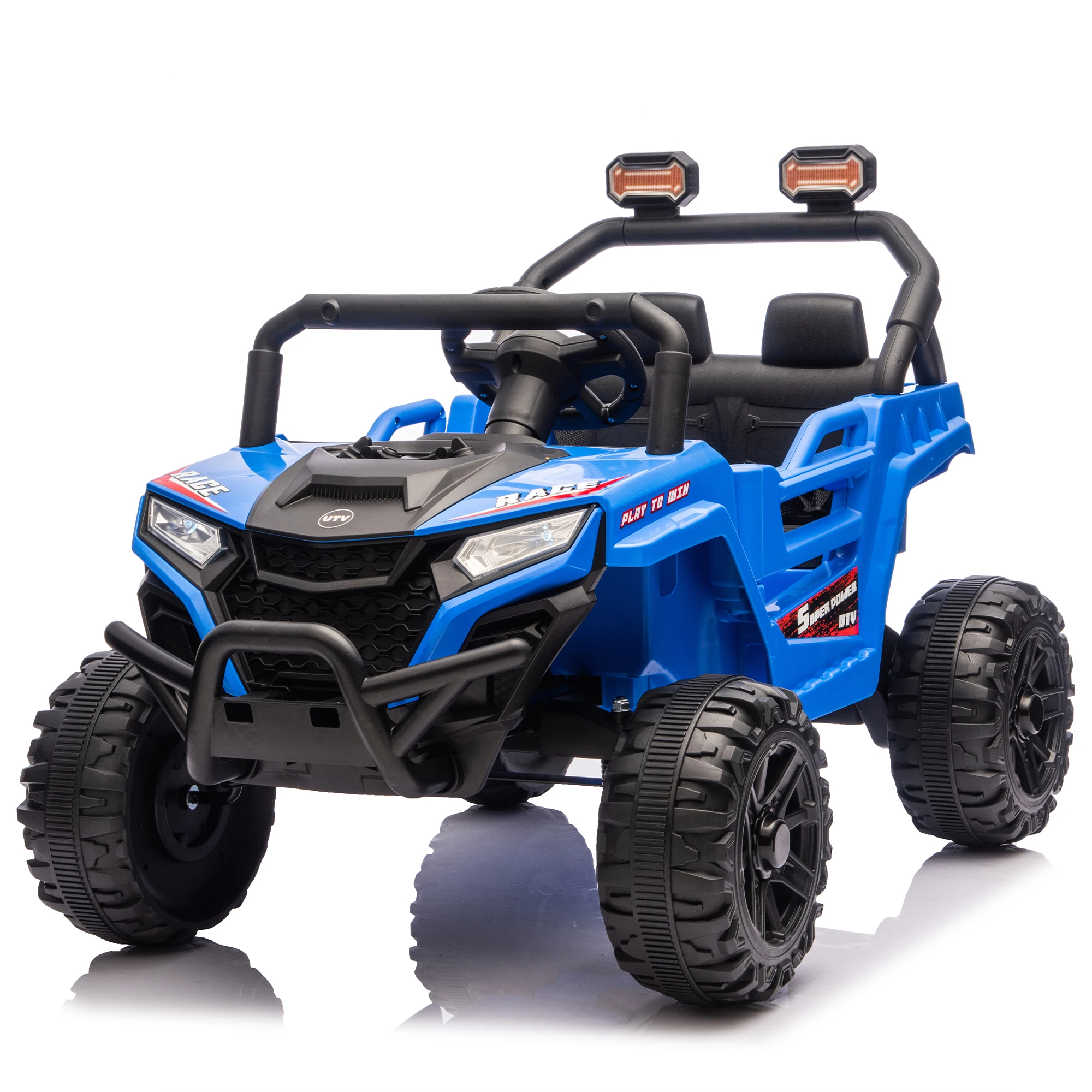 

Kids Electric Ride On Toy 12V 25W UTV with Bluetooth Remote Control Suspension Music Ages 3-5