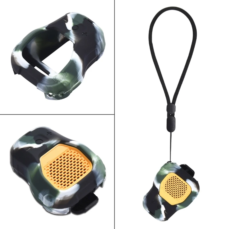 Silicone Case Wireless Speaker Housing for Wearable Speaker Sleeve Carrying Case with Lanyard Protective Cover