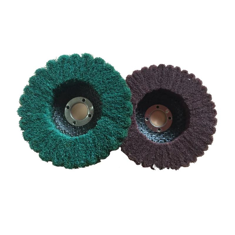 4Pcs Nylon Fiber Flap Disc Polishing Grinding Wheel, Sanding Grinding Buffing Wheels for Angle Grinder, Polishing Tools,GreenRed