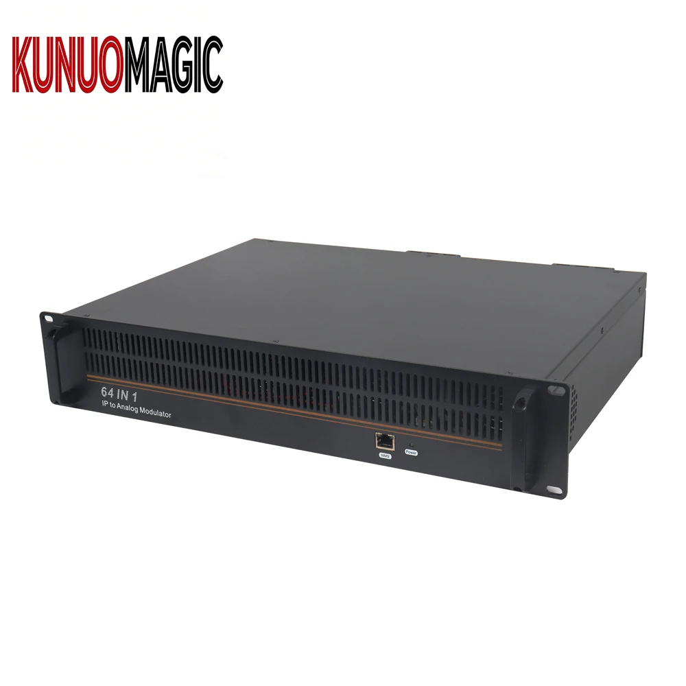 KUNUOMAGIC CATV Headend Modulator up to 32 Channels RF HEVC TS IP to Analog Modulator CE/FCC Certified