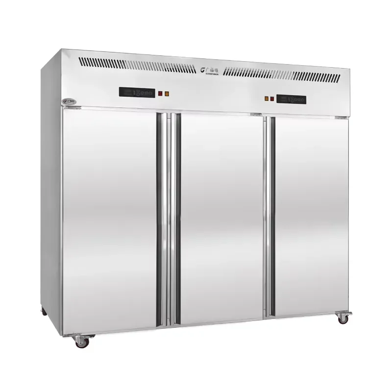-25C 48 Shelves Air Cooled Frost Free Double-Temperature Three/ Six Door Commercial Supermarket Freezer Digital Temperature