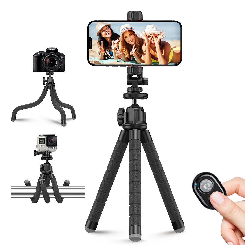 Apexel tragbare flexible Octopus Stativ ausziehbare Mini-Telefonst änder 360 Rotation Shooting für Telefon DSLR Gopro Live-Streaming