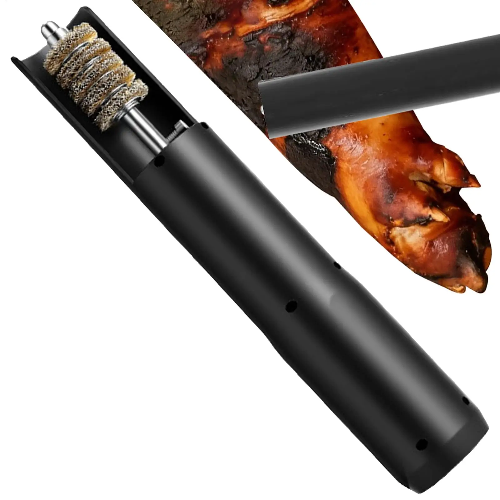 

Meat Cleaning Brush Charred Meat Non-Slip Cleaner Cow Animal Hair Removal Brush For Goats Poultry Hog Camping Baking Farm Home