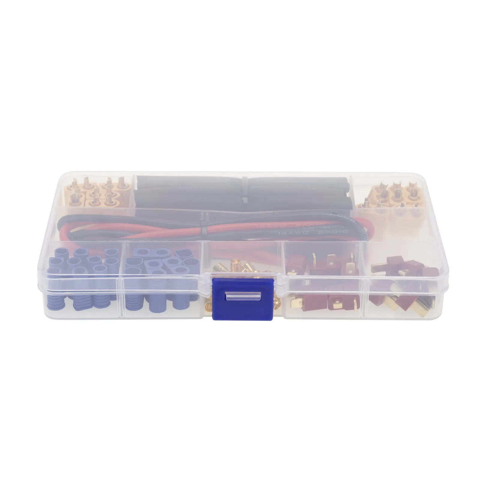 T Plug EC3 XT60 Male & Female Plug Connector Adapter Kit With 14AWG Silicone Wire Shrink Tubes for RC FPV Lithium Battery