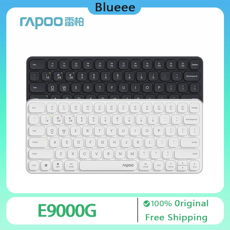 Rapoo E9000G Wireless Keyboard Bluetooth Low Profile Computer Laptop Keyboard 78keys Portable Ergonomics Computer Peripherals