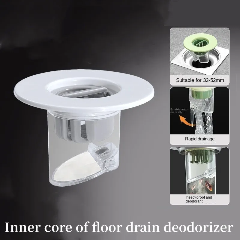 Floor Drain Magnetic Self-Closing Sewer Seal Plug Sink Anti-Odor Strainer Universal Shower Filter Kitchen Bathroom Accessories