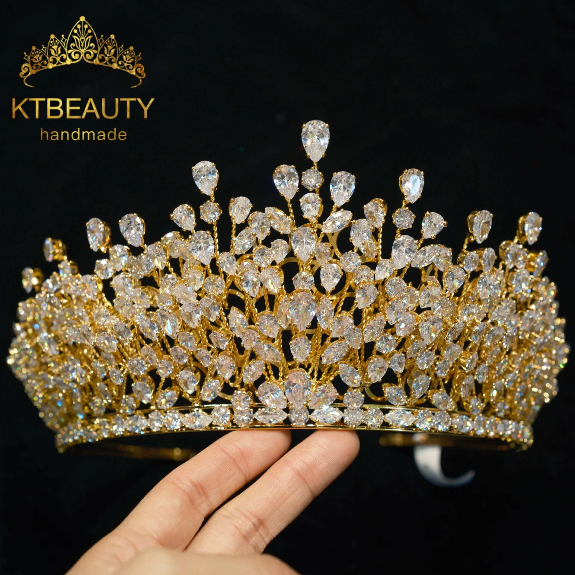 

Свадебный головной убор Ktbeauty для женщин с цирконием, ручной работы, 2 дизайна, винтажный, модный аксессуар для волос для свадебных торжеств