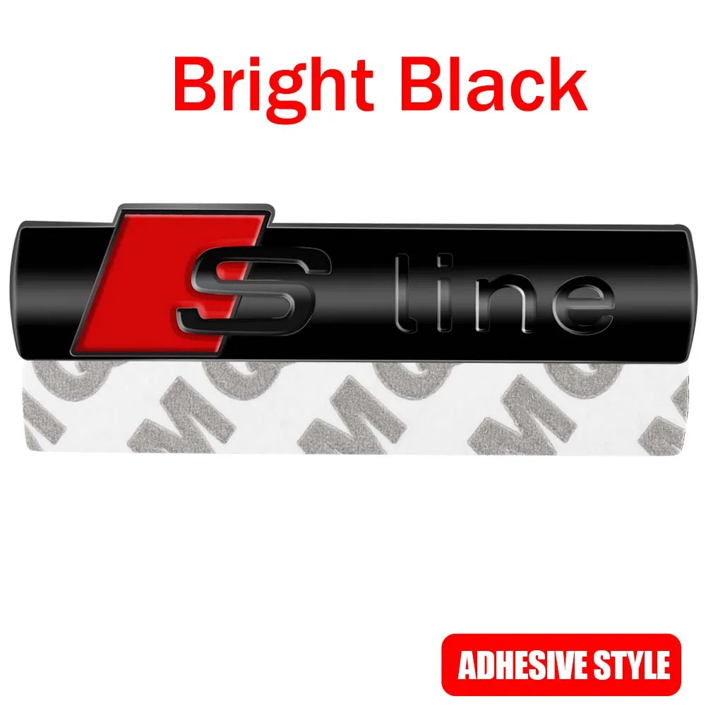 Auto voorbumper embleem grille Sline decoratie sticker auto accessoires voor Audi Sline S A4L A3 A5 A7 A4 B8 A3 Q3 Q5 Q7 A8L