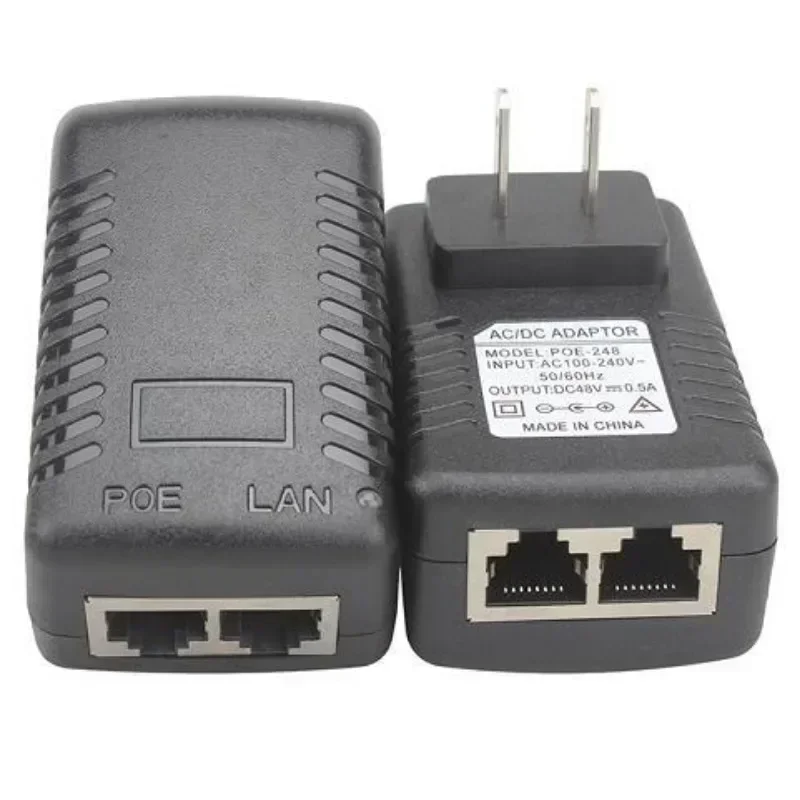 DC48V 0.5A 24W POE Zasilacz Wtyczka Wtryskiwacz Splitter do CCTV Kamera IP Ethernet Adapter Przełącznik Monitorowanie Most Zasilacz