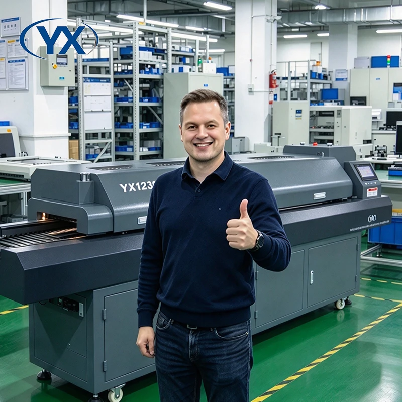 New YX1230 Electronic Products Machinery PCB Assembly Welding Hot Wind 12 Zones Reflow Oven For SMT Production Line