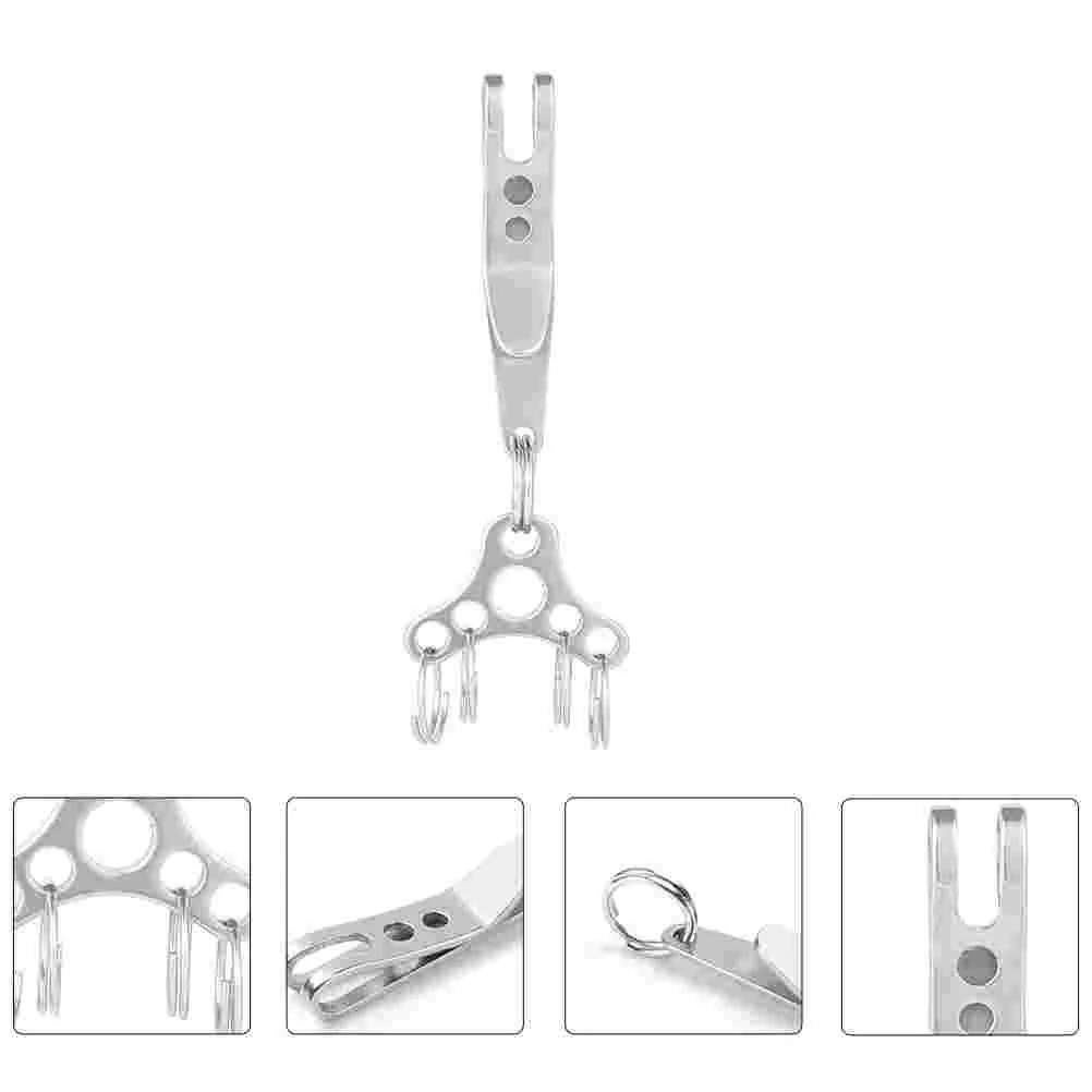 

2 Pcs Suspension Clip Straw Hat Extension Buckle Key Ring Outdoor Climbing Quick Release Equipment 2pcs Supply Chain Holder Fob