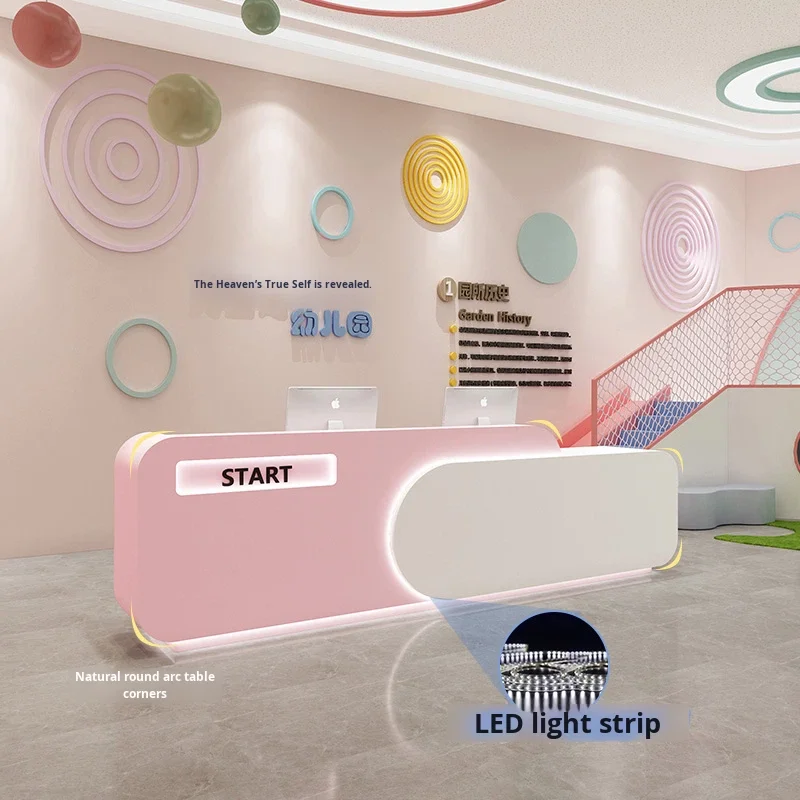 ！@Kindergarten Bar Training Institution Front Desk Dance Studio Early Education Counter Swimming Pool Reception Table