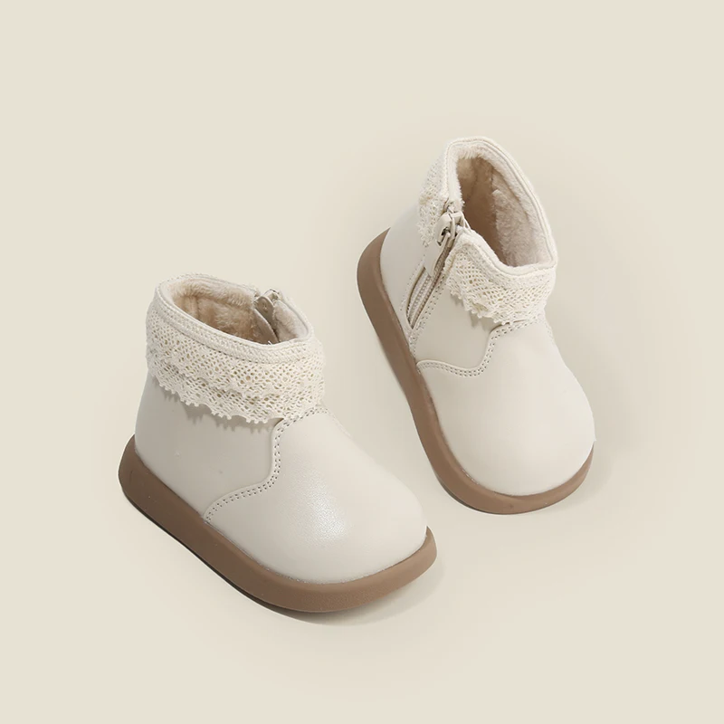 

Женские детские кожаные сапоги, детская обувь для малышей, осенне-зимняя обувь для девочек, стеганые сапоги, детские хлопковые сапоги в Корейском стиле