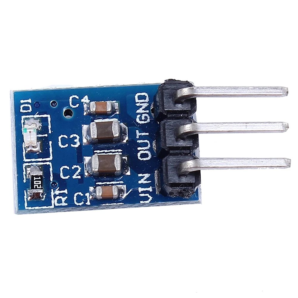 AMS1117-3.3 DC Voltage Regulator Step Down Power Supply Module 4.75V-12V to 3.3V 800mA (Pack of 5)