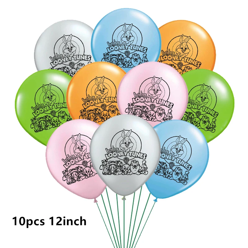 10pcs Bugs Bunnyed Balloons Rabbit Animal Latex Balloon Cartoon Looneyed Tunes Ballons Happy Birthday Party Decoration Kids Toys