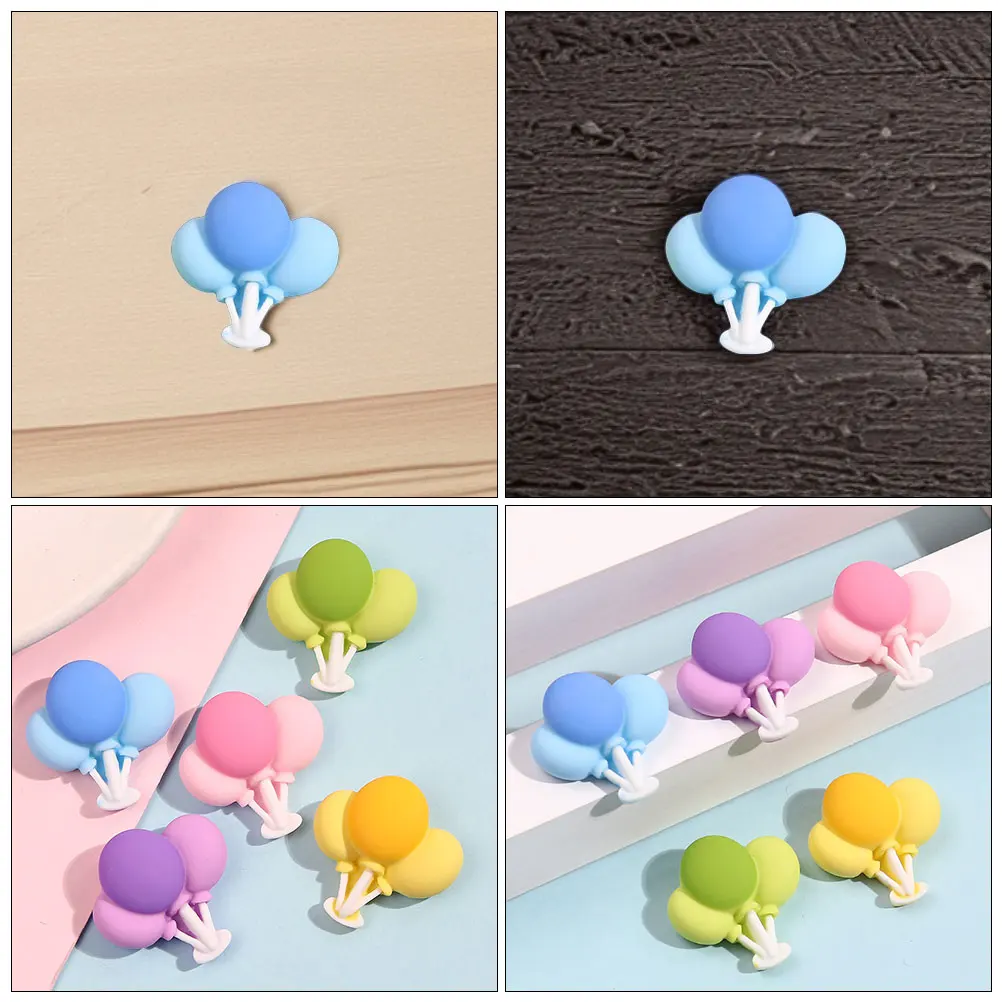 

10pcs Resin Cloud Balloon Flatback Charms Cute DIY Phone Case Hair Clip Sandal Embellishment Craft Earring Pendant Decorative
