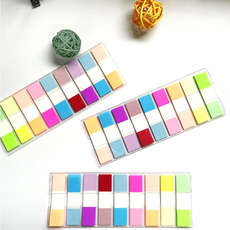 200 Sheets Transparent Sticky Notes Page Markers Book Tabs Index Sticky Notes Bookmarks Memo Pad Notepad Stickers Stationery