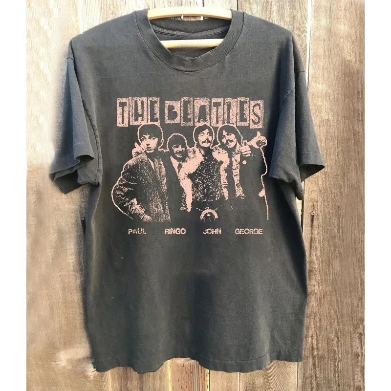 Camiseta vintage de The Beatles, camiseta de la banda de los Beatles, regalo de música rock and roll, camiseta gráfica de los años 70
