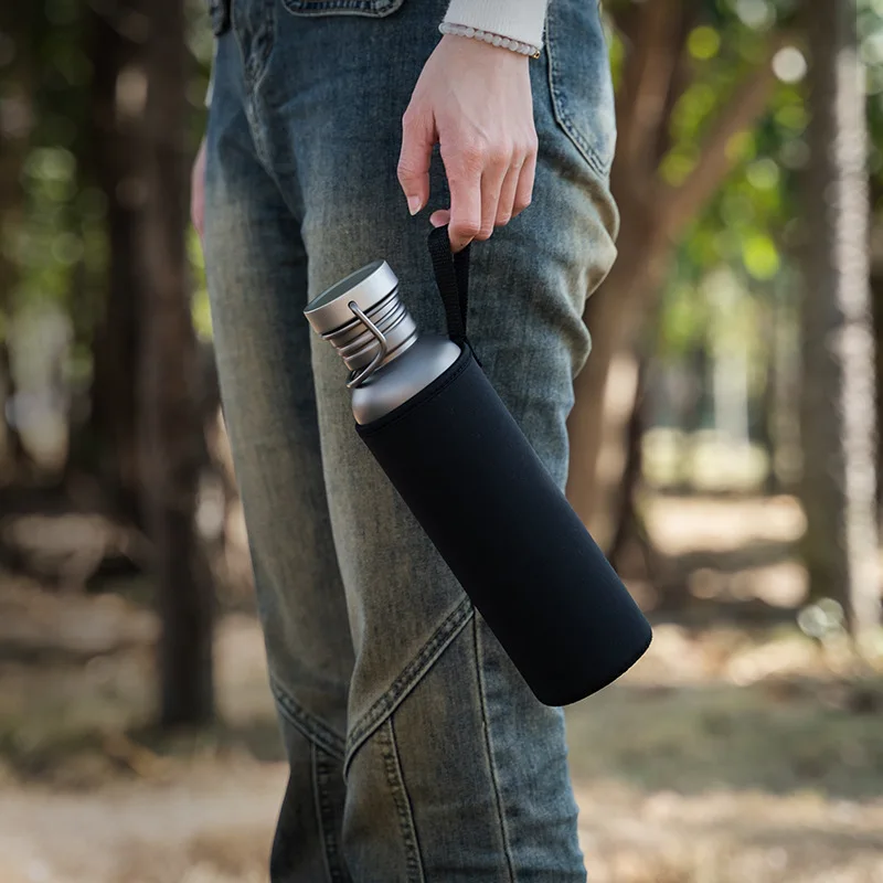 Titanium Outdoor Sport Water Bottle Camping Hiking Picnic Climbing Running Cycling Single Layer Lightweight Drinking Bottle - view 4