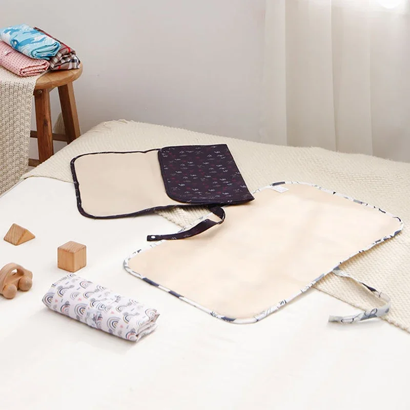 Waterproof Foldable Baby Diaper Changing Pad Portable Nylon Diaper Sheet for Newborn Toddler Travel Essential