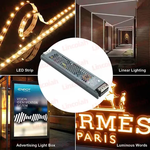 DC 12V 24V LED पावर सप्लाई AC190-240V म्यूट लाइटिंग ट्रांसफॉर्मर 60W 100W 200W 300W 400W LED लाइट ड्राइवर पावर एडाप्टर 6 best sales 12 वोल्ट बिजली की आपूर्ति - №3