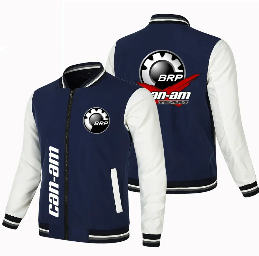 Chaqueta de béisbol de algodón con forro polar, sudadera ajustada con logotipo de coche CAN-AM, moda Hip Hop, primavera y otoño, novedad de 2023