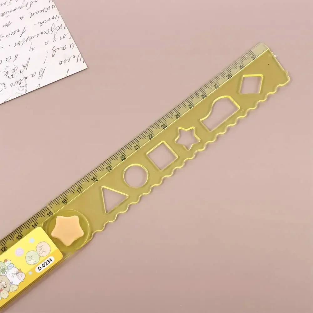 Material escolar multifuncional estudantes diy 30cm régua dobrável fofa ferramentas de desenho régua réguas de desenho