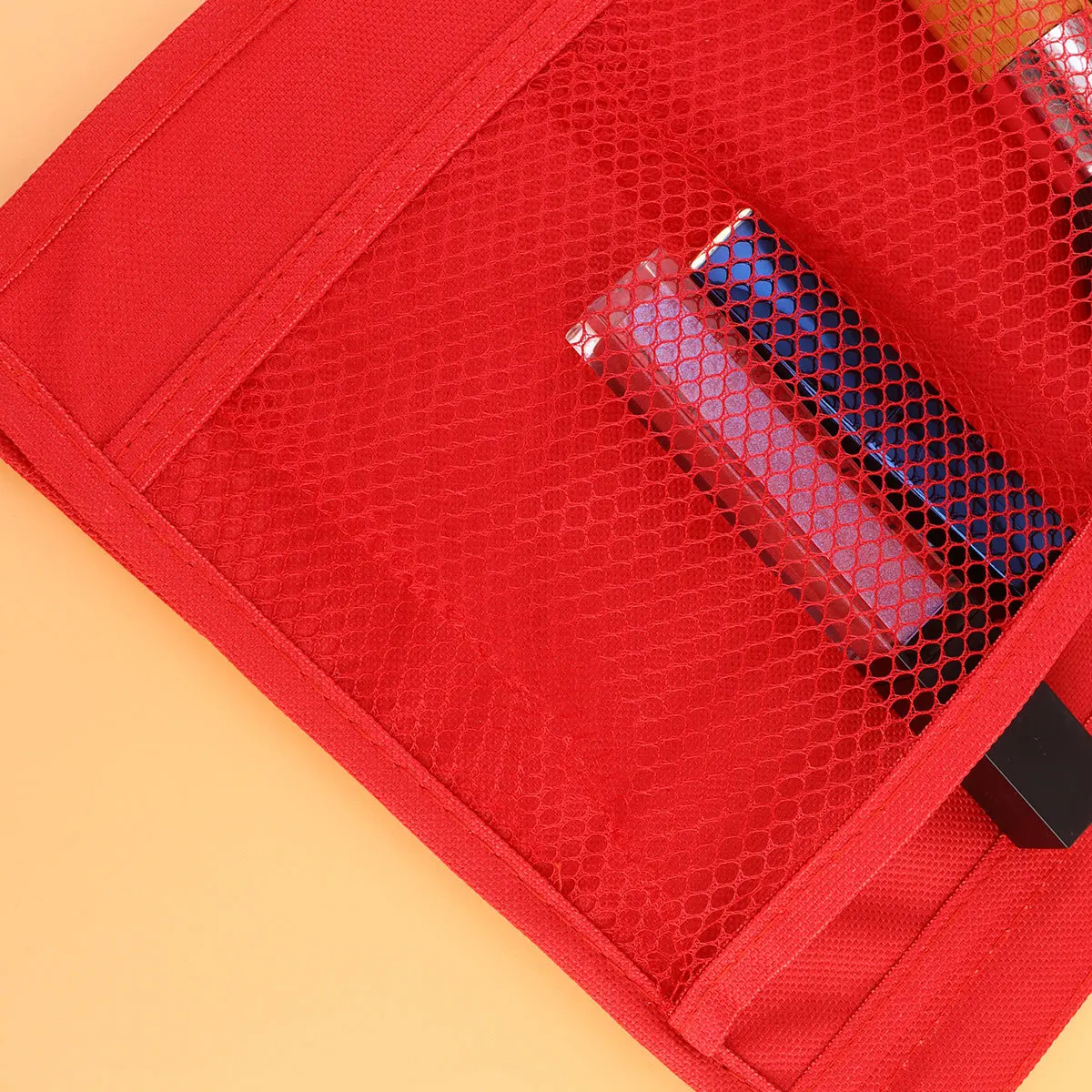 

Red Bedside Storage Bag Large Capacity Hanging Organizer for Sofa Bed Home Storage Pouch Suitable for Phone Earphones