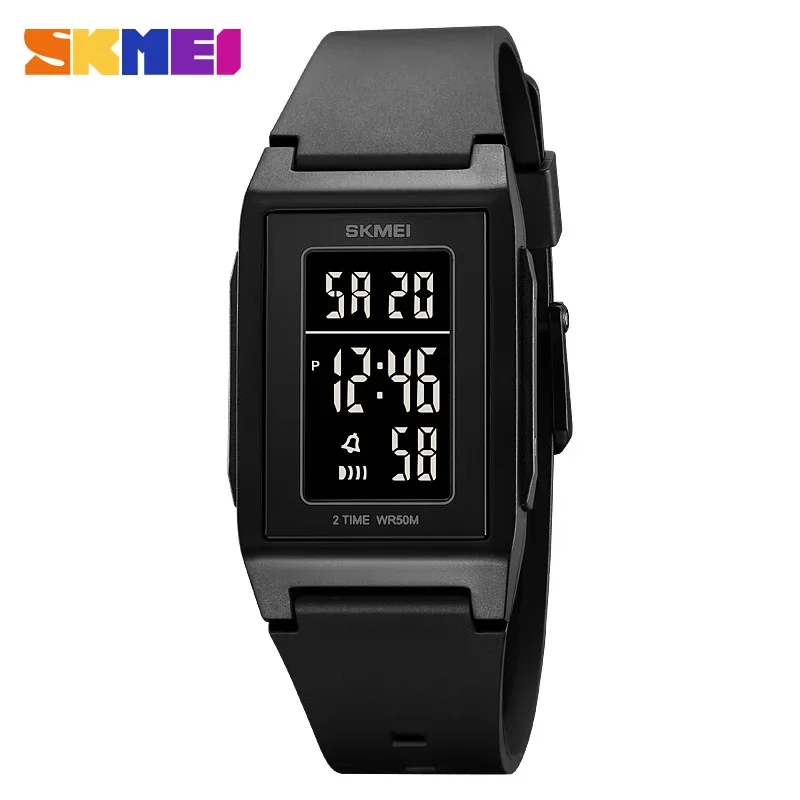 SKMEI 2321 Reloj Digital militar de lujo para Hombre, relojes de pulsera electrónicos impermeables deportivos para Hombre, alarma cronómica 1988, Reloj para Hombre