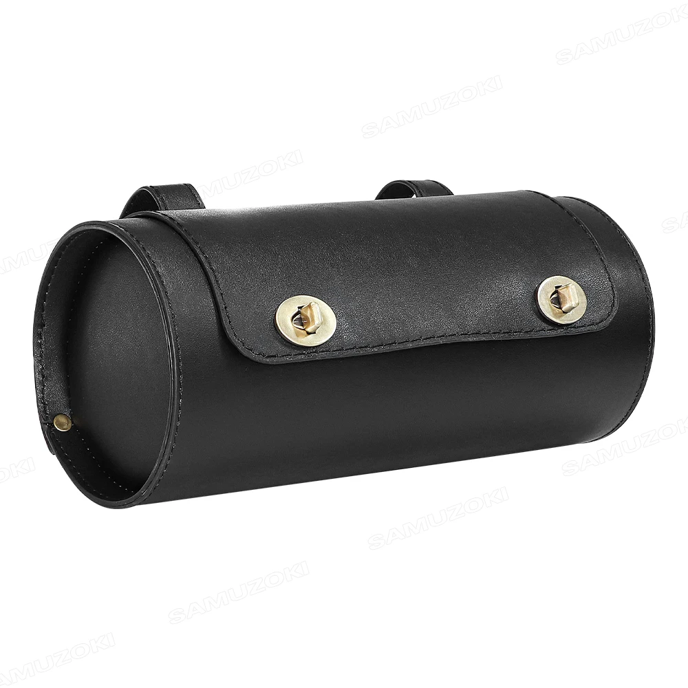 For honda Motorcycle Waterproof PU Leather Retro Cylinder Front and Rear Hanging Bag Tool Storage Bag Saddle Bag Outdoor Travel