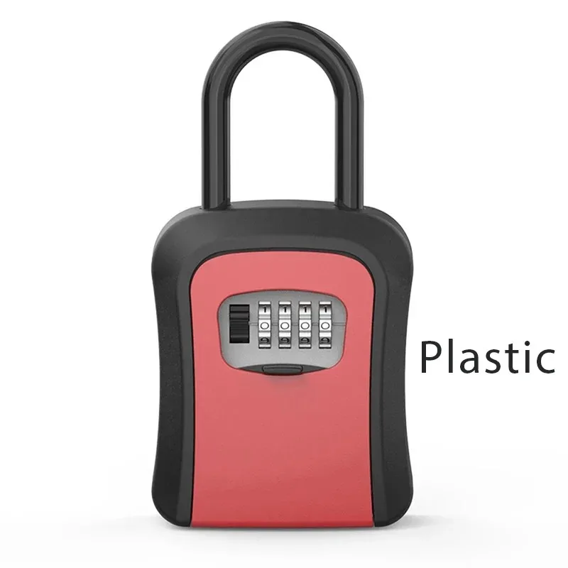 Wall Mount Key Lock Box with 4-Digit Combination, Resettable Code Outdoor Waterproof Lockbox