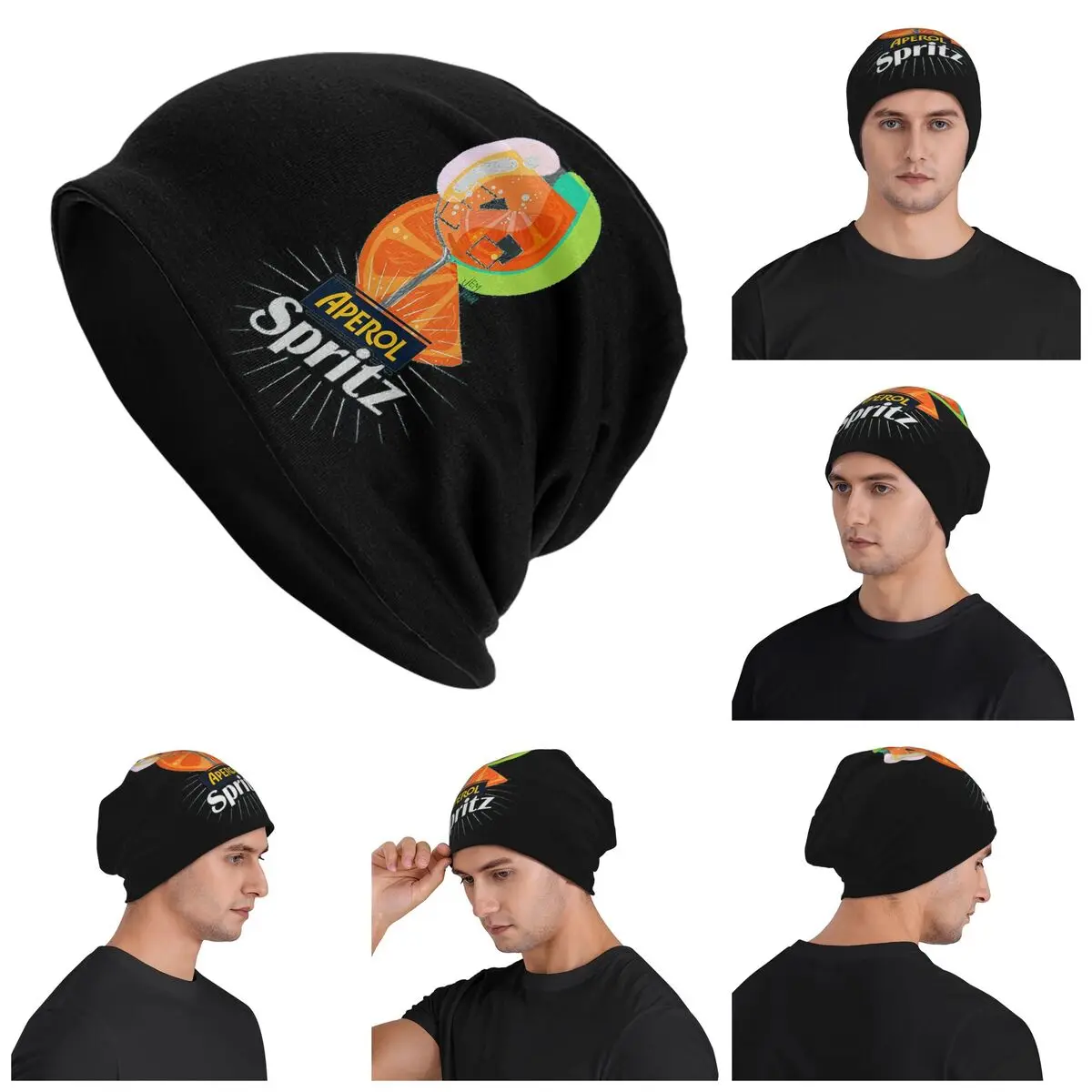 

Colorful - APEROL SPRITZ Warm Knitted Cap Fashion Bonnet Hat Autumn Winter Outdoor Beanies Hats for Men Women Adult