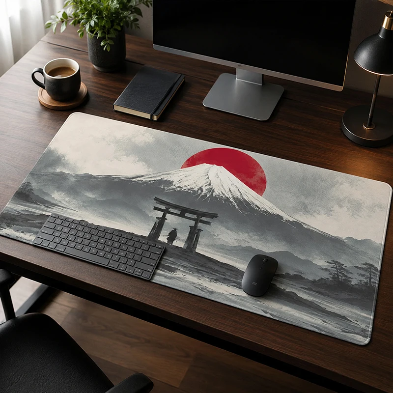 Mouse Pad Gaming Red Sun Fuji Torii Gate XL New Custom Large Mousepad XXL Mouse Mat Soft Non-Slip Carpet Gaming laptop
