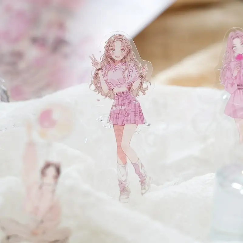 50pcs Growth Imprint Series Creative Character PET Stickers DIY Diary Phone Case Handmade Scrapbook Aesthetic Sticker - Image 2