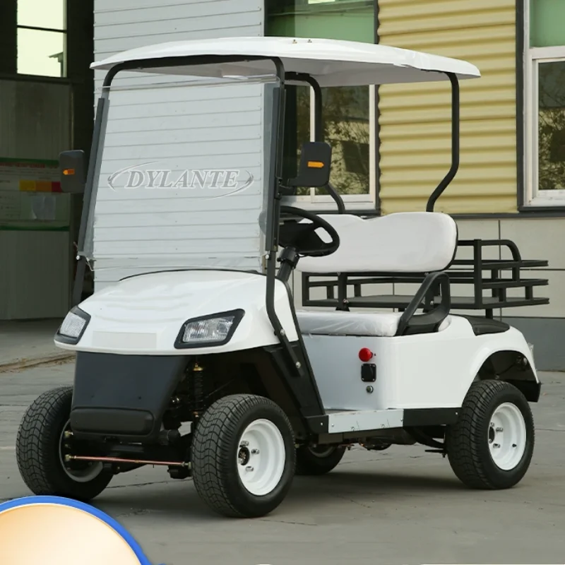 The Most Popular 48V 72V Electric Four Wheeler Large Amusement Park Sightseeing Car Classic Golf Cart with Solar Panel