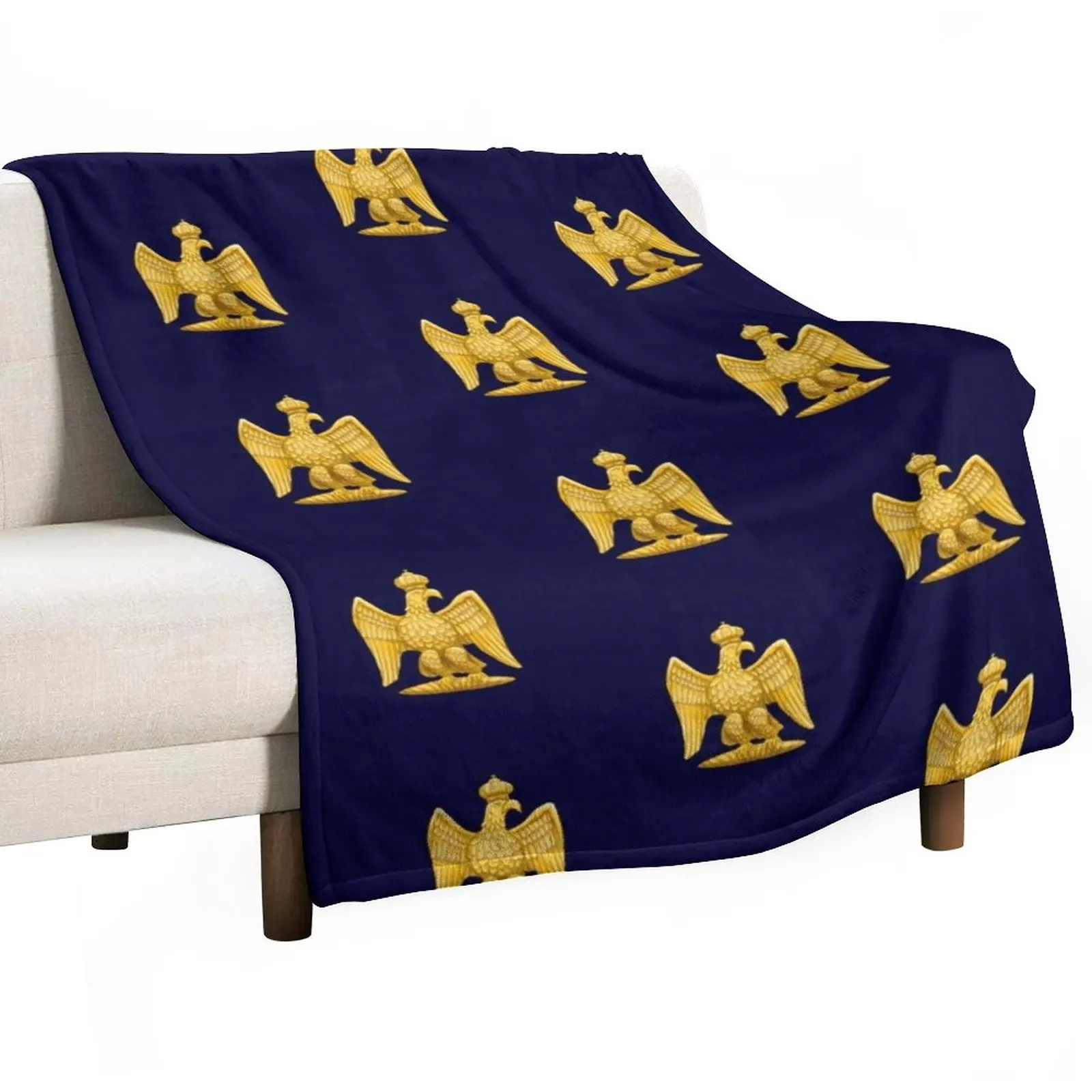 

Napoleonic Imperial Eagle: blue Throw Blanket Fluffy Shaggy Blanket Luxury Throw Blanket Beautiful Blankets Hairy Blanket