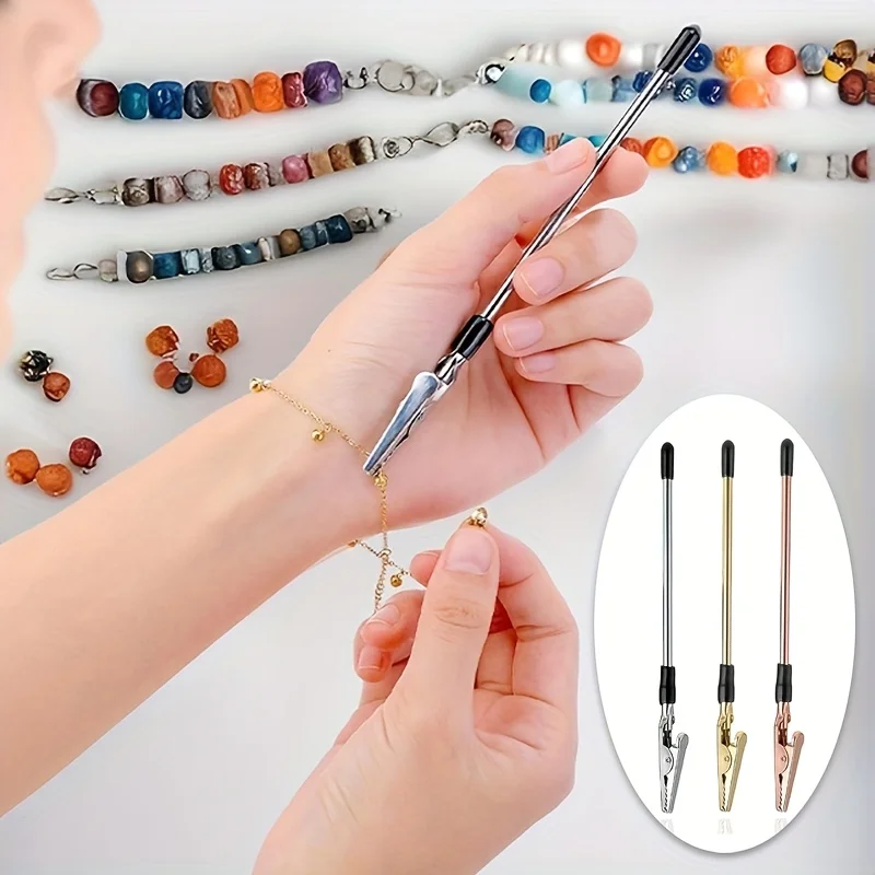 2pcEasy Install Bracelet Fasteners Tool,Release Hand Bracelet Helpers,Jewelry Assistance Fastener Tool for Bracelet Linking Tool