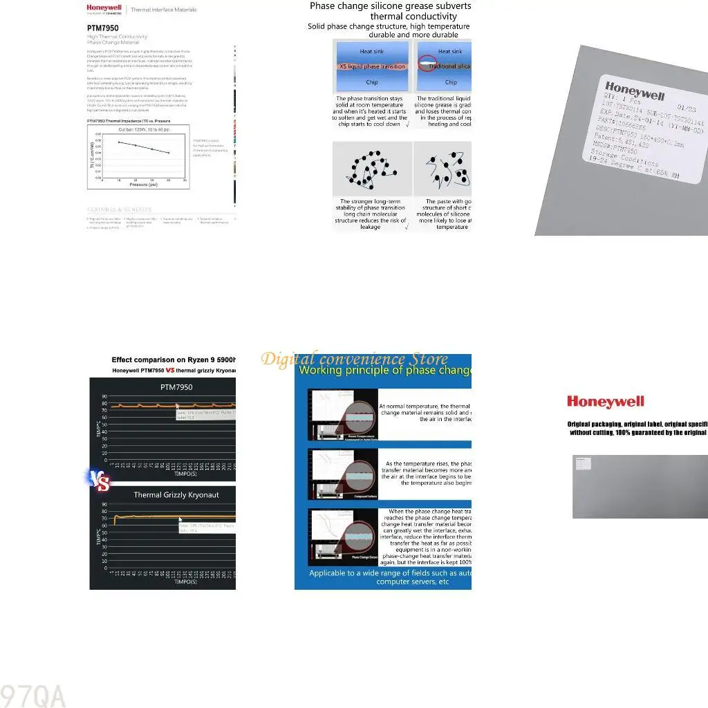 

97QA PTM7950 Phase Change Silicone Pad Laptop CPU Thermal Conductive Pad 400x160mm