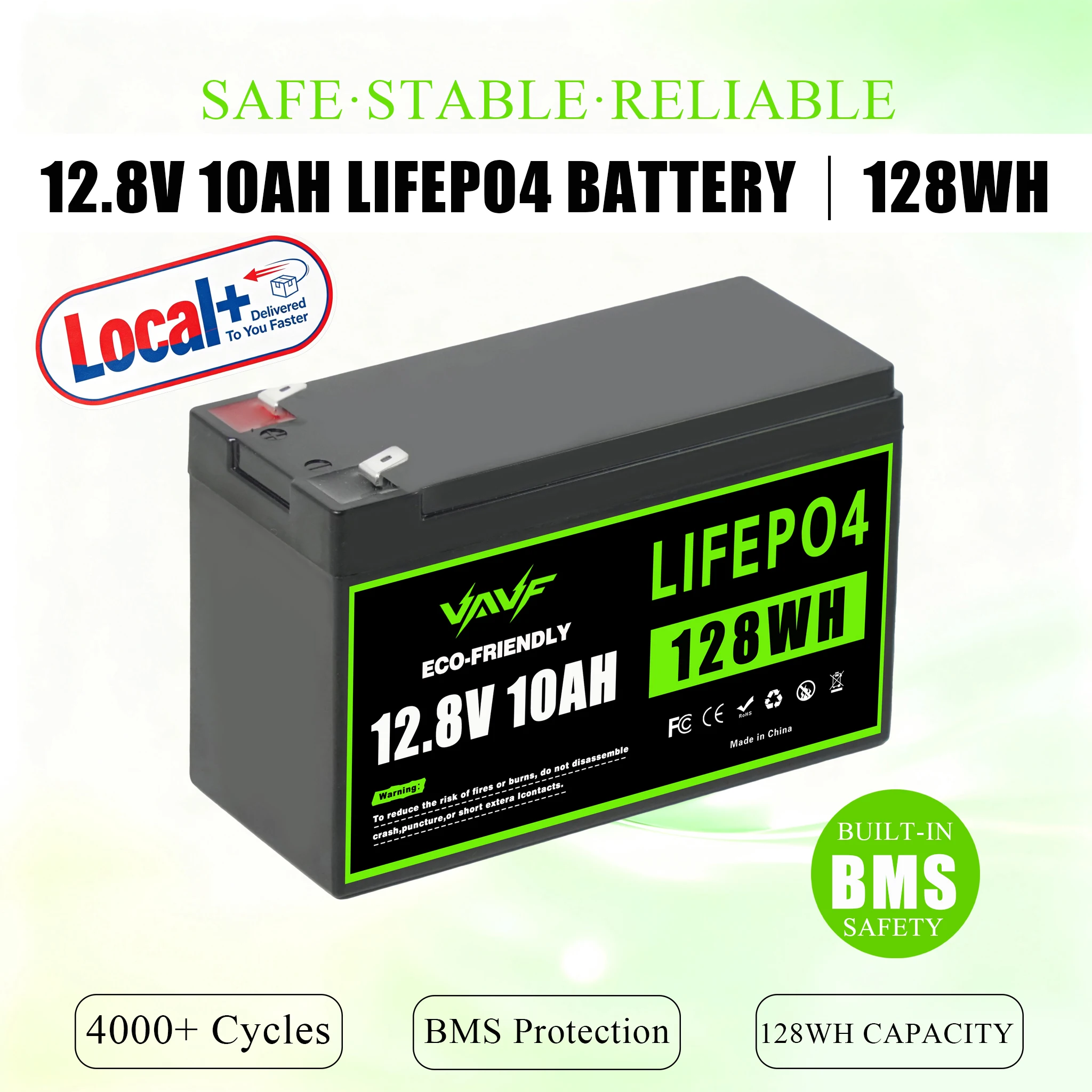 LiFePO4-Akkupack 12V 10000mAh Speicherakku Europa Übersee-Lager für Wohnmobil, Wohnwagen, Marine, Boot, Überwachungskamera, Wasserpumpe, Angelausrüstung, Medizinprodukte, lokaler schneller Versand