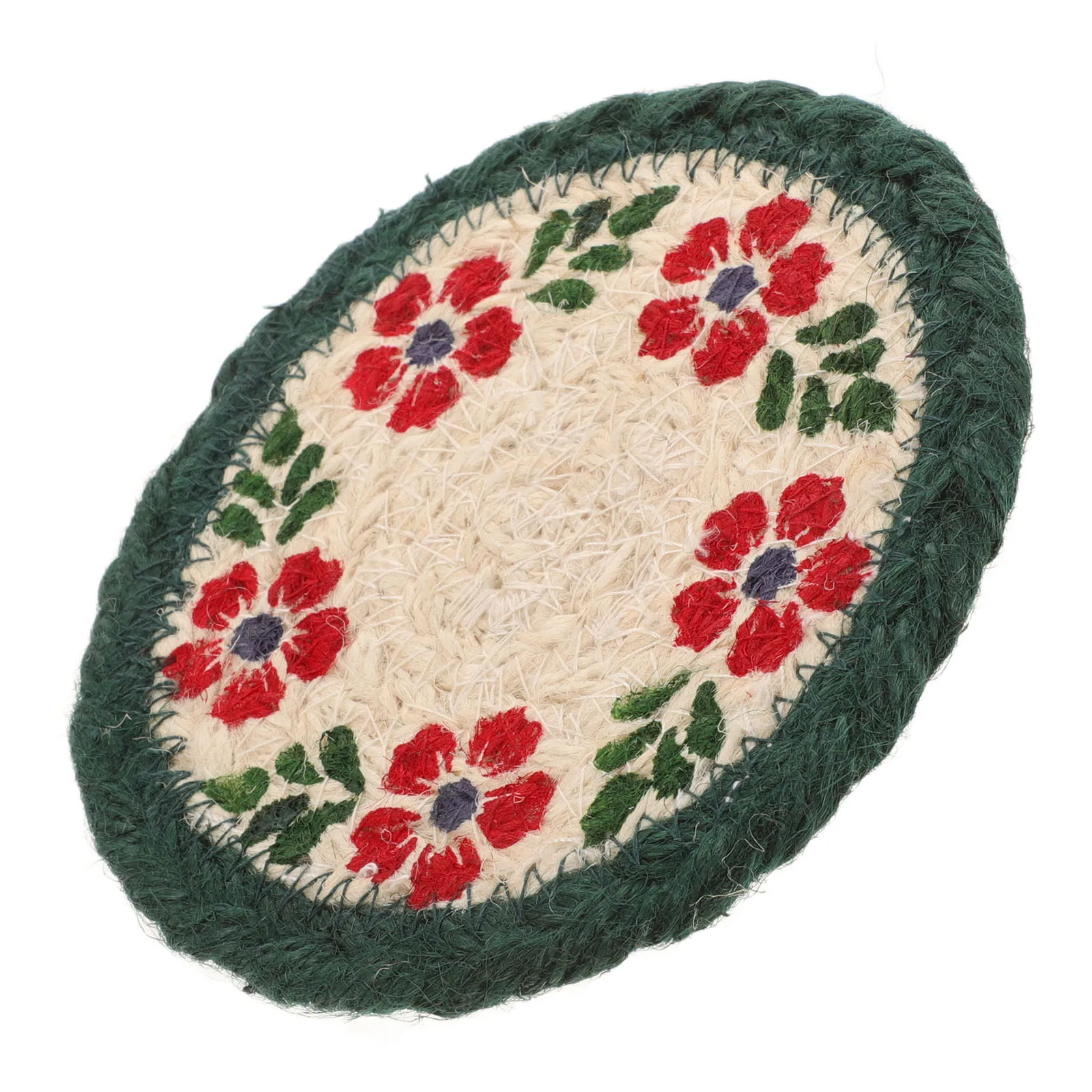 

Woven Jute Placemat Coaster Set Heat Insulated Kitchen Mat Anti Scalding Braided Tabletop Pot Holder Dish Pad Round Hemp Rope
