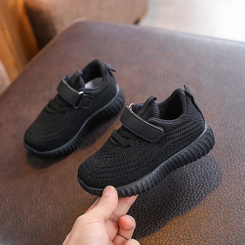 Kids Casual Shoes Spring Kids Shoes Breathable Casual Shoes Soft Soled Boy Girl Flyknit Single Shoe Anti Slip Girl Shoe Boy Shoe