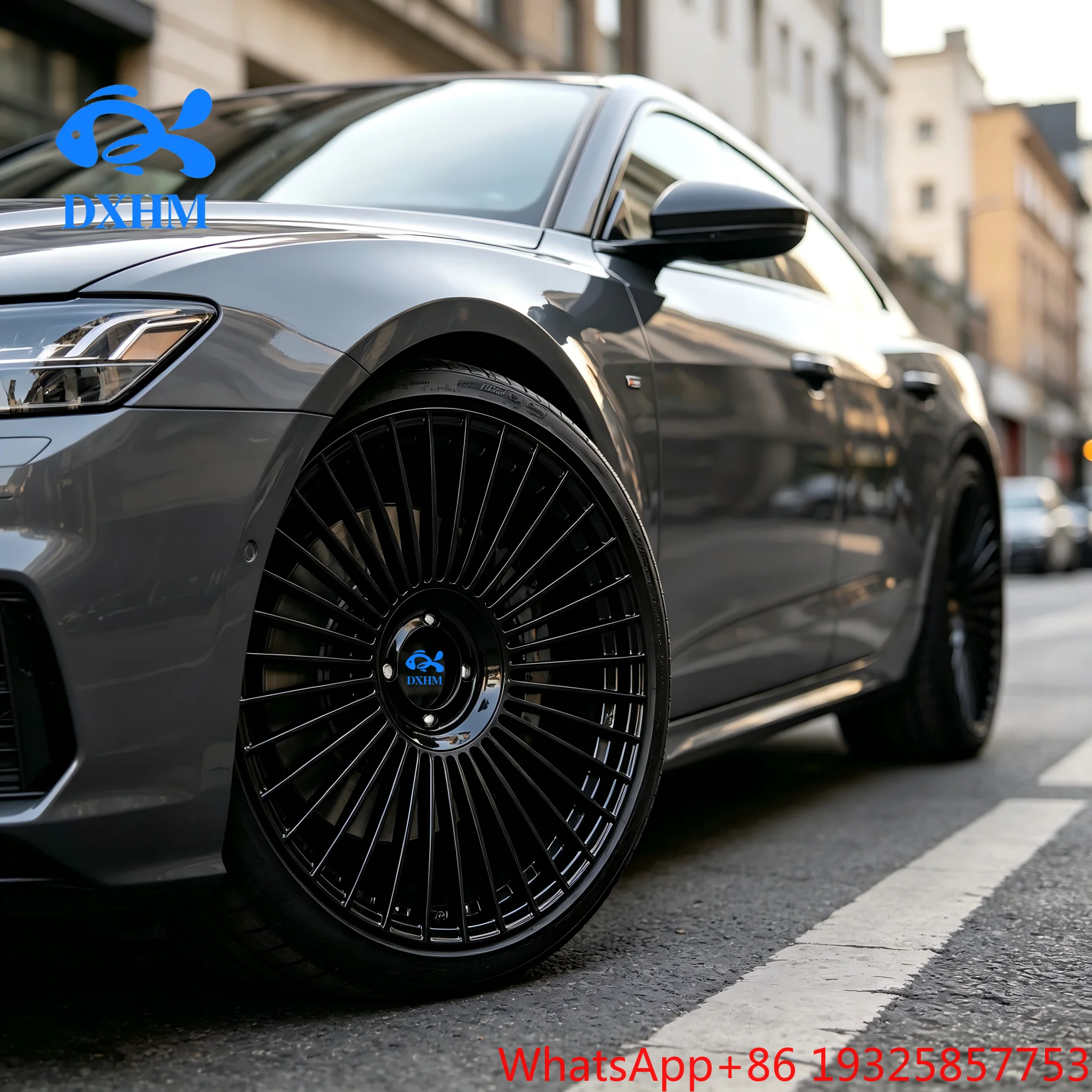 Black Finishing Passenger Wheels Multi Spoke 5x112 5x114.3 23 24 Inch Concave Forged Aluminum Alloy Rim for