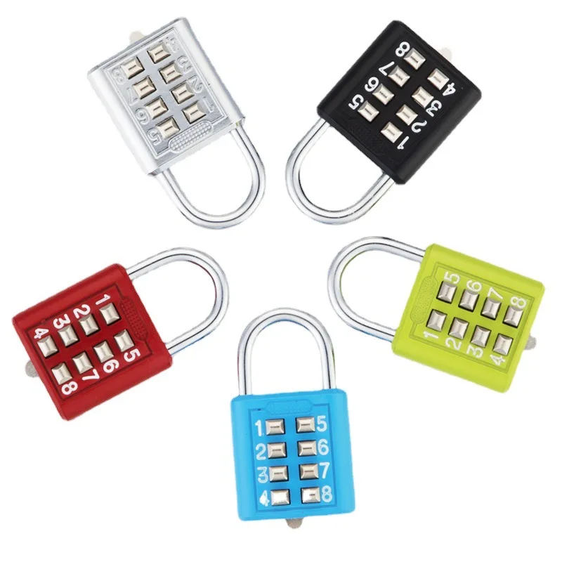8 Digits Password Code Combination Padlock Zinc Alloy Suitcase For Luggage Travel Code Smart Lock Code Keyed Anti-thieft Lock
